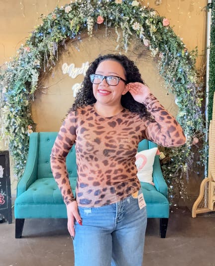 Product: Spotted in Style Mesh Top
